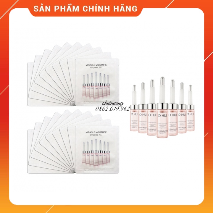 Gói Tinh Chất Dưỡng Ẩm Ohui Miracle Moisture Ampoule 777 1ml