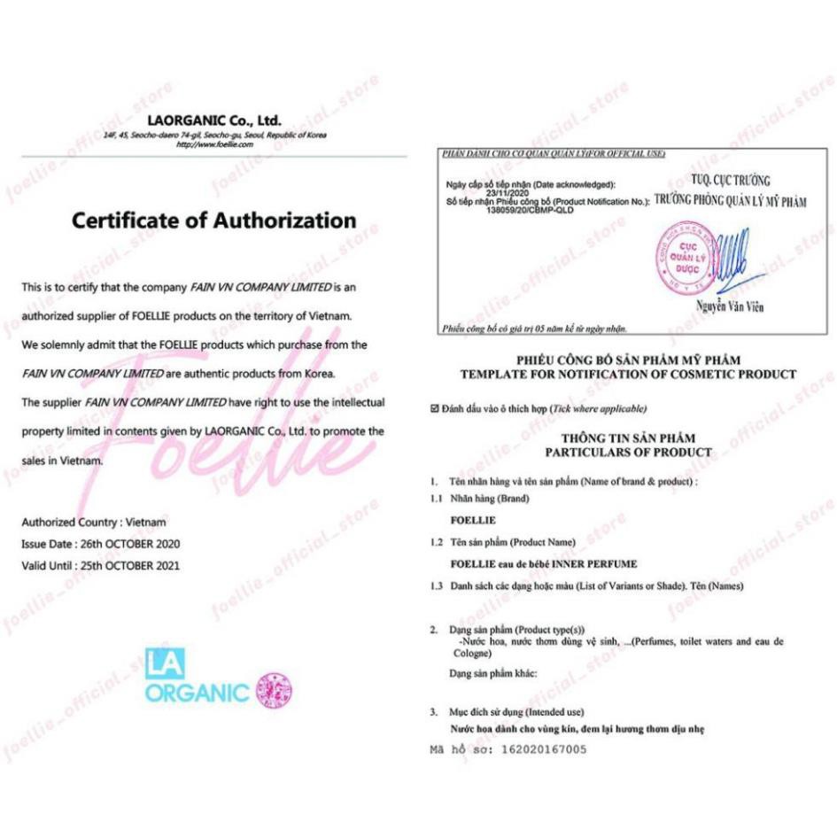 Nước Hoa Vùng Kín Foellie Inner Perfume (5ml) Trọn 9 Mùi Hương Quyến Rũ | BigBuy360 - bigbuy360.vn