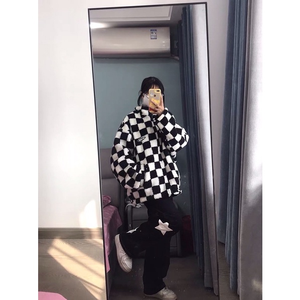 Áo Khoá lông Caro 2 Mặt như hình |kèm ảnh thật 100%|