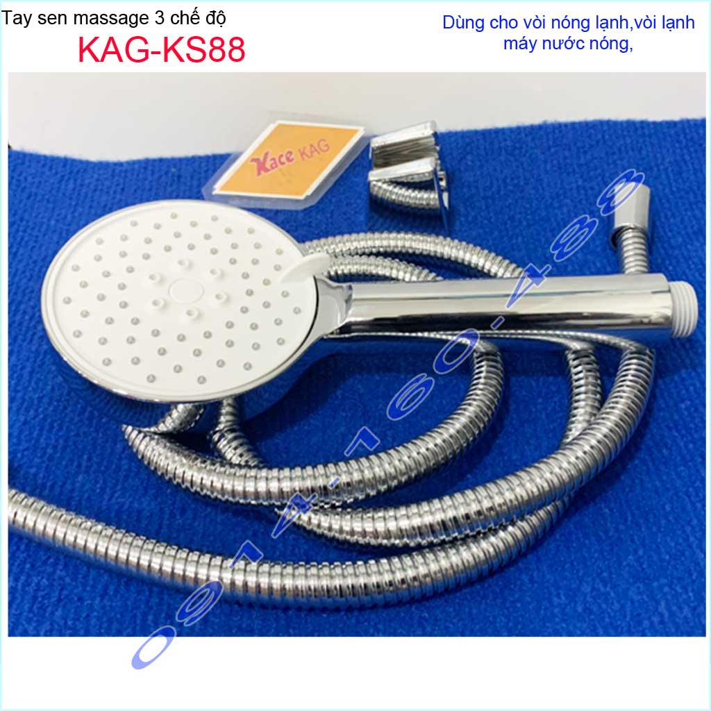 Dây sen tắm cao cấp KAG-KS88 trọn bộ có dây, shower head vòi hoa sen tia nước mạnh sử dụng tốt