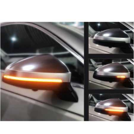 Cặp đèn LED 12V dán xi nhan gương kính chiếu hậu xe hơi ô tô thiết kế chống nước cho Toyota Vios Innova Hyundai Accent