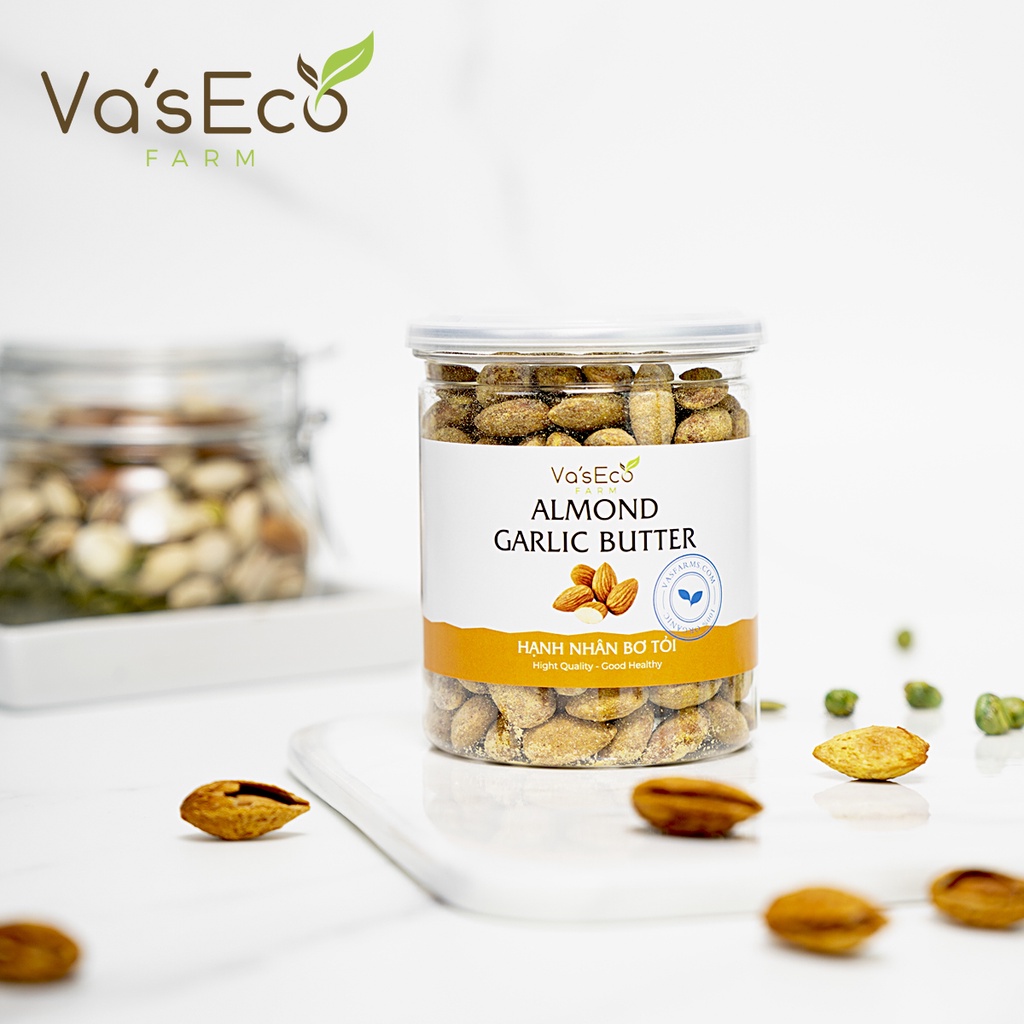 Hạt hạnh nhân sấy chín, rang bơ Va'sEco Farm
