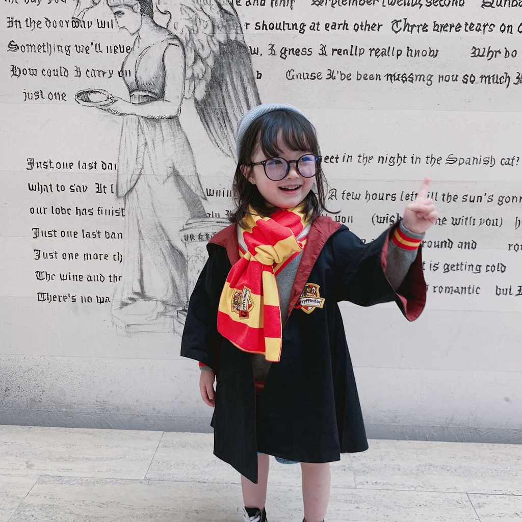 Áo choàng hóa trang phù thủy phong cách Harry Potter xinh xắn dành cho trẻ em