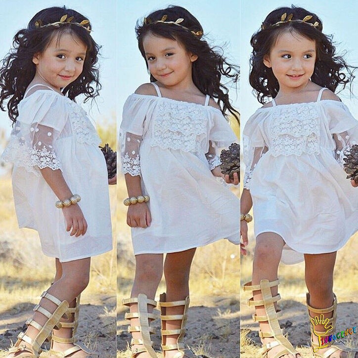 ❤XZQ-Lace Girl Princess Dress Kid Baby Party Wedding Pageant Formal Dresses Clothes