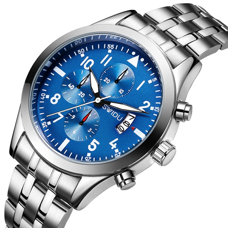 (HUYỀN THOẠI) Đồng Hồ Nam Lịch Ngày SWIDU S2628 Doanh Nhân Dây Thép Cao Cấp Không GỈ _Full Box | BigBuy360 - bigbuy360.vn