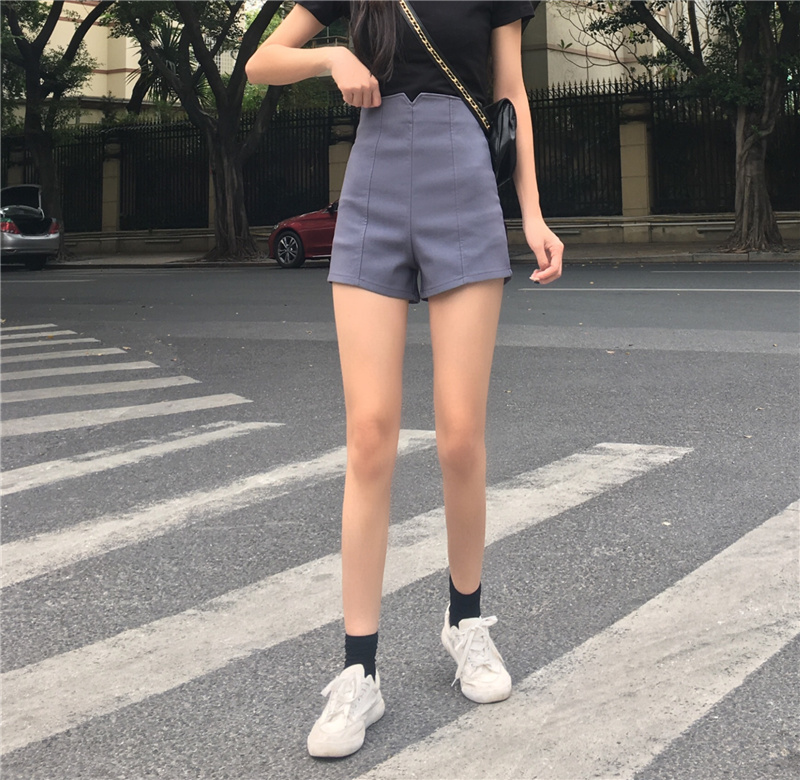 IELGY   Quần short Lưng Cao Dáng Chữ A Phong Cách Hàn Quốc Thời Trang Cho Nữ