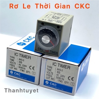 Rơ le thời gian CKC AH3-3 AC 220V kèm theo đế