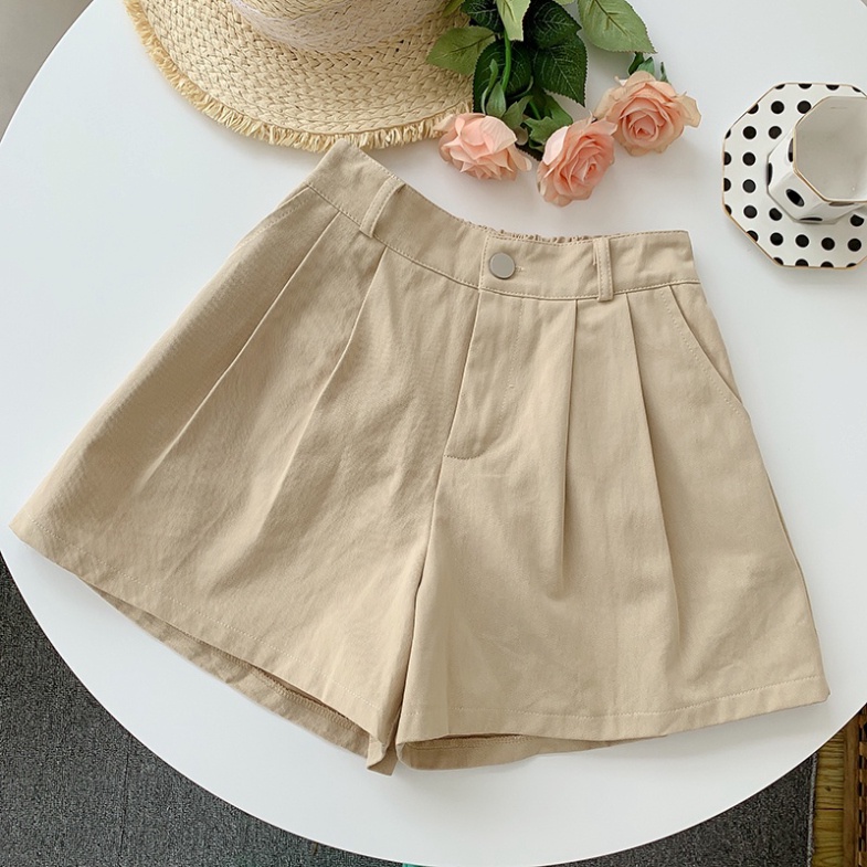 Quần short nữ ulzzang đũi lưng cao ống rộng cạp cao đẹp JANISA QS05 | BigBuy360 - bigbuy360.vn