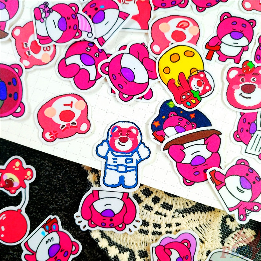 ★★★ Sticker Dán Trang Trí Nhật Ký Xinh Xắn Lotso Q-1 ★★★ Bộ 60 Hình Dán Thời Trang Trang Trí Album