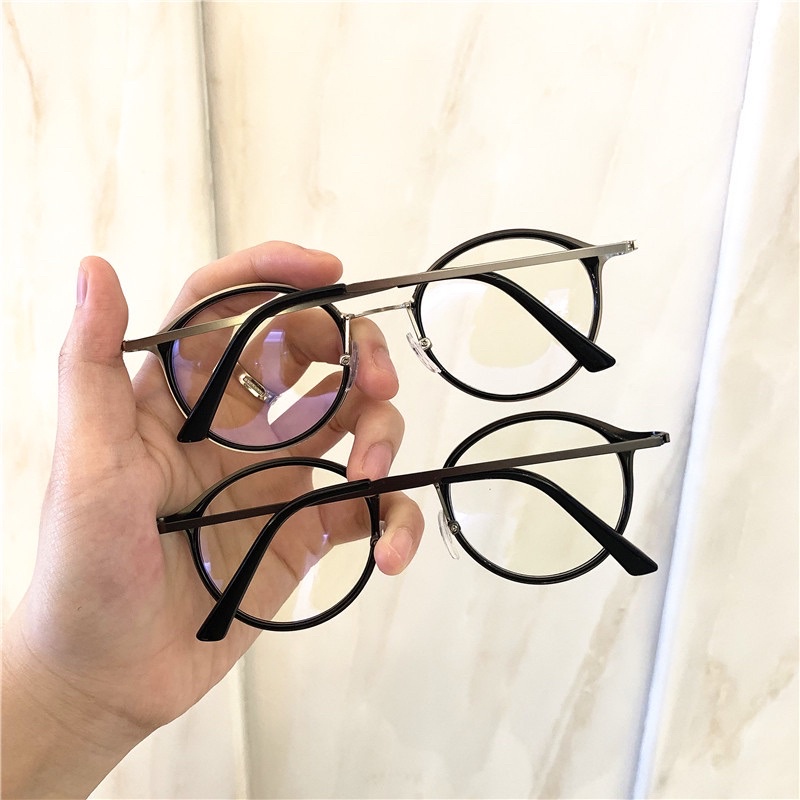 Kính Không Độ, Kính Giả Cận Tròn Kim Loại Mảnh New Arrival Jolie eyewear mã 1938 chống ánh sáng xanh, UV400