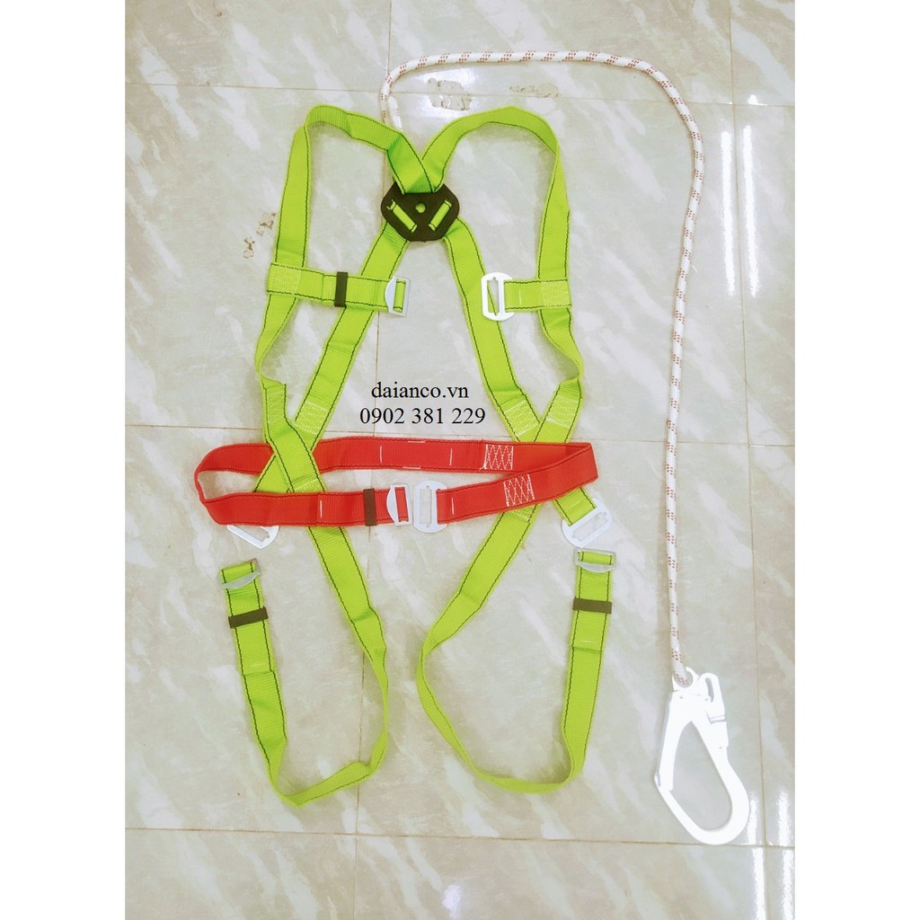 Dây an toàn toàn thân hỗ trợ leo trèo trong lao động 1 móc, 2 móc dây thừng