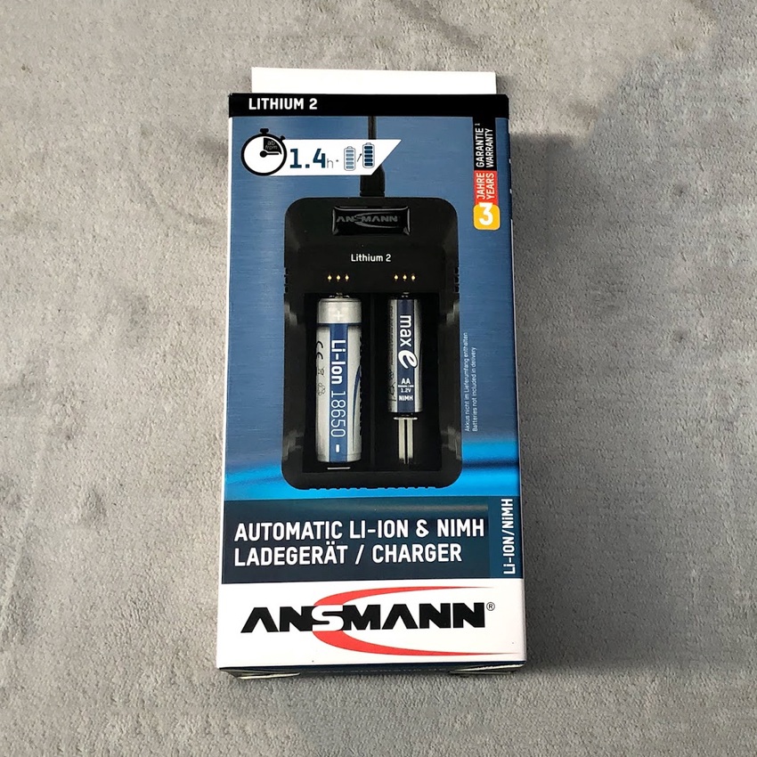 Bộ Máy Sạc 2 pin đa năng Ansmann Lithium 2 Chính Hãng - Sạc nhanh, chất lượng cao