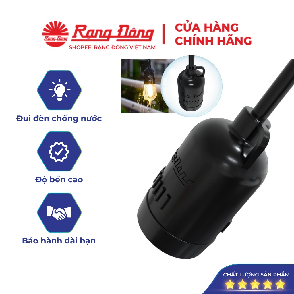 Đui đèn Rạng Đông E27 - Chống Thấm Nước IP65 - Độ Bền Cao