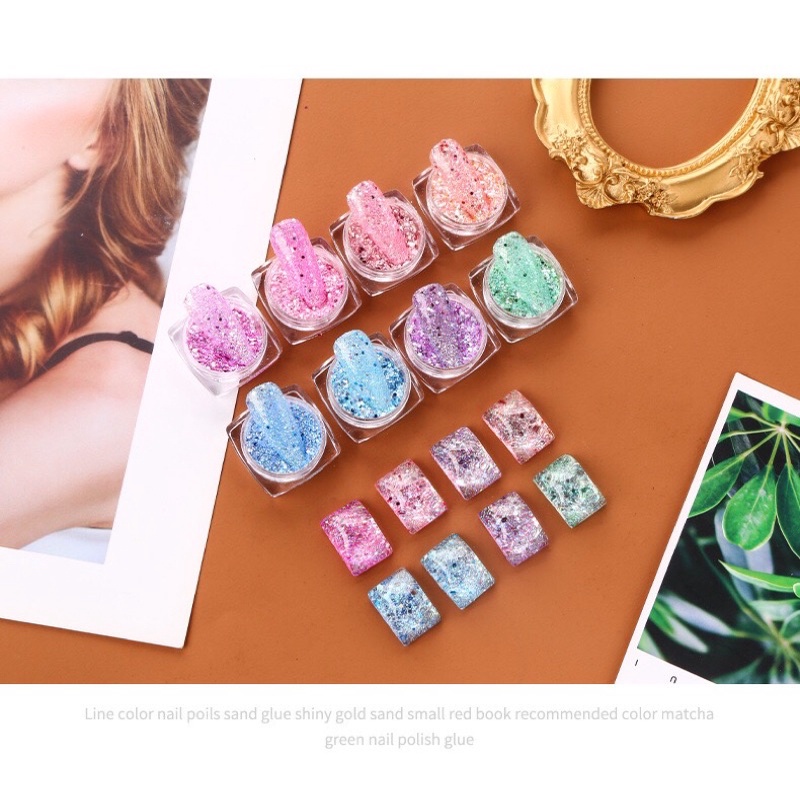 [R095-02] Set 12 nhũ mắt, nhũ kim tuyến lục giác nhỏ