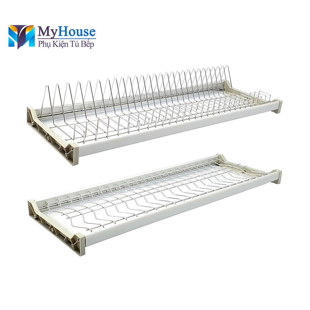 Kệ bát đĩa cố định 2 tầng EUROGOLD Nan Tròn Inox 304, Phụ kiện tủ bếp