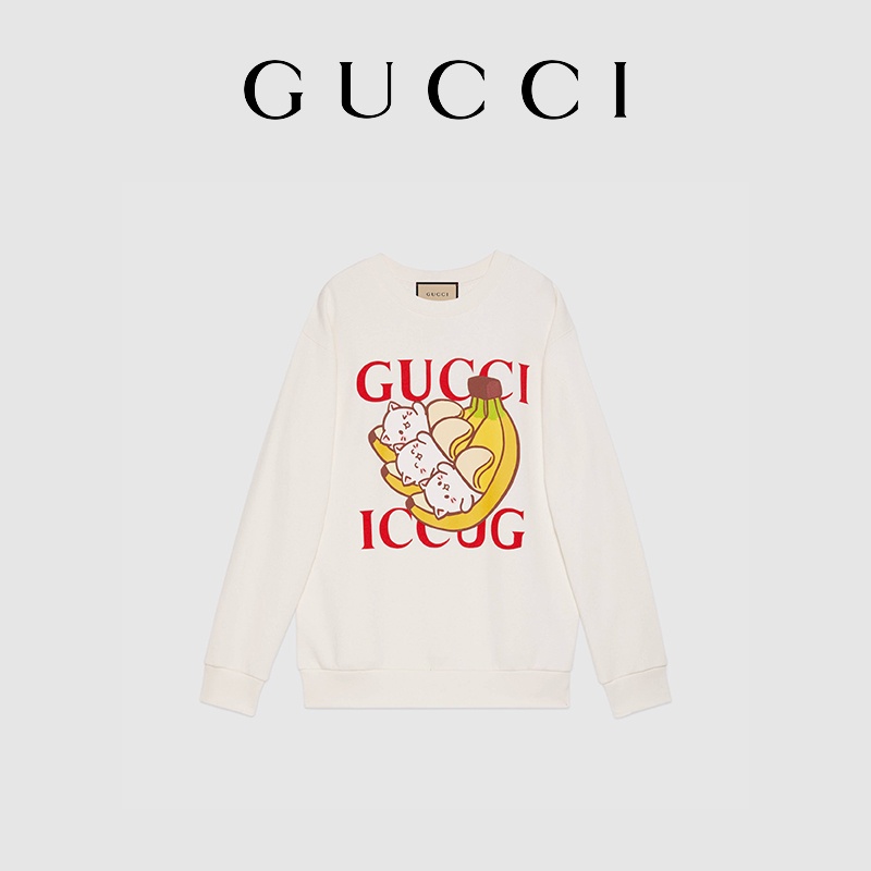 Áo Sweater Gucci Chất Cotton Họa Tiết In Cá Tính