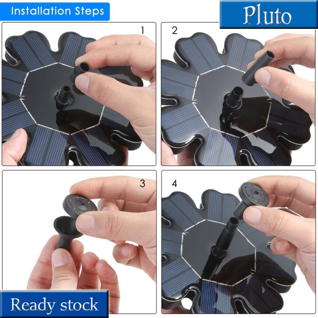 Vòi Phun Nước Năng Lượng Mặt Trời Hình Bông Hoa 8v 2.5w