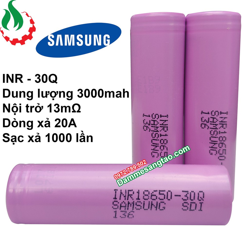 DMST Cell pin Samsung INR18650-30Q 3000mah xả 15A