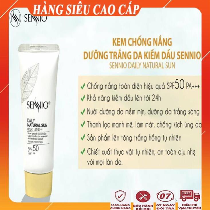 [100% CHUẨN HÀN] Kem chống nắng trắng da kiềm dầu sennio/Kem chống nắng cho da dầu da mụn đa năng cao cấp