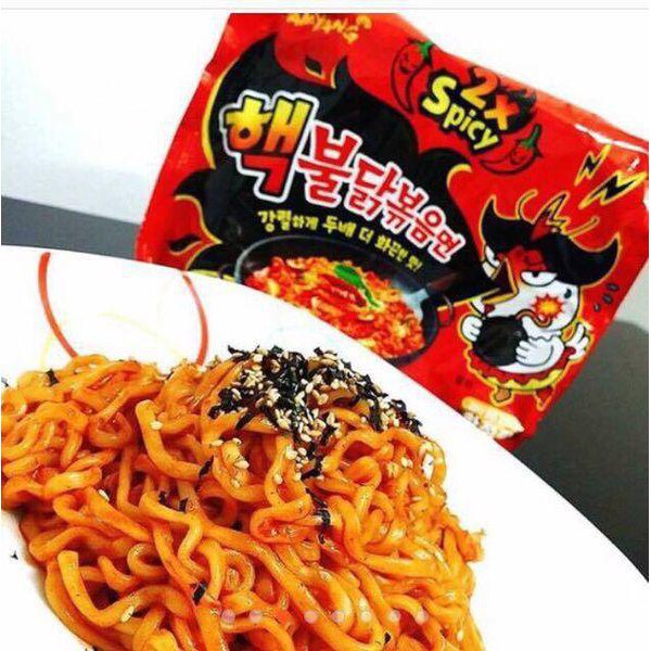 Mì khô gà cay x2 spicy Samyang gói đỏ 140gr