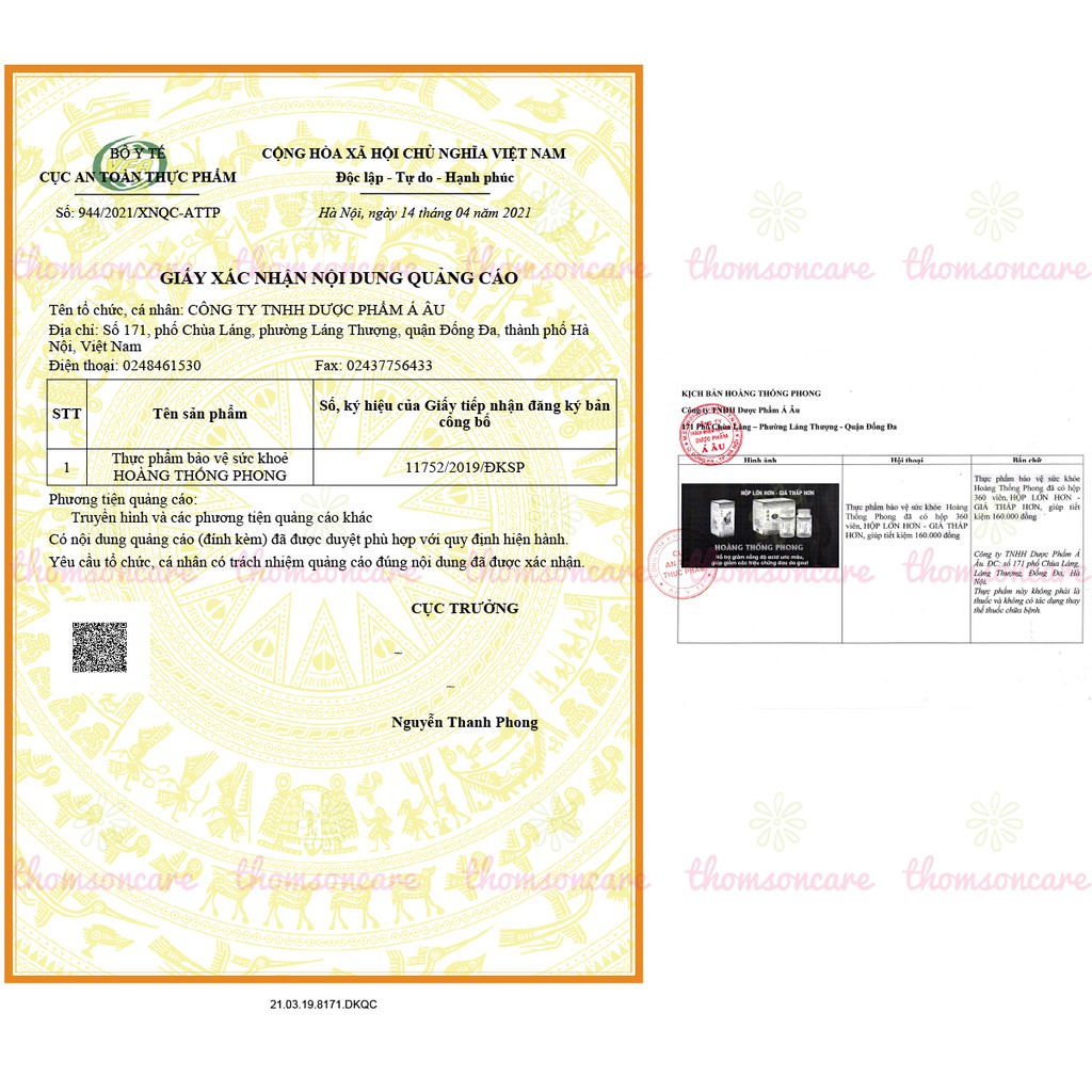 Hoàng thống phong - Mua 6 tặng 1 bằng tem tích điểm - giảm gout, acid uric máu, hỗ trợ giảm đau do gút