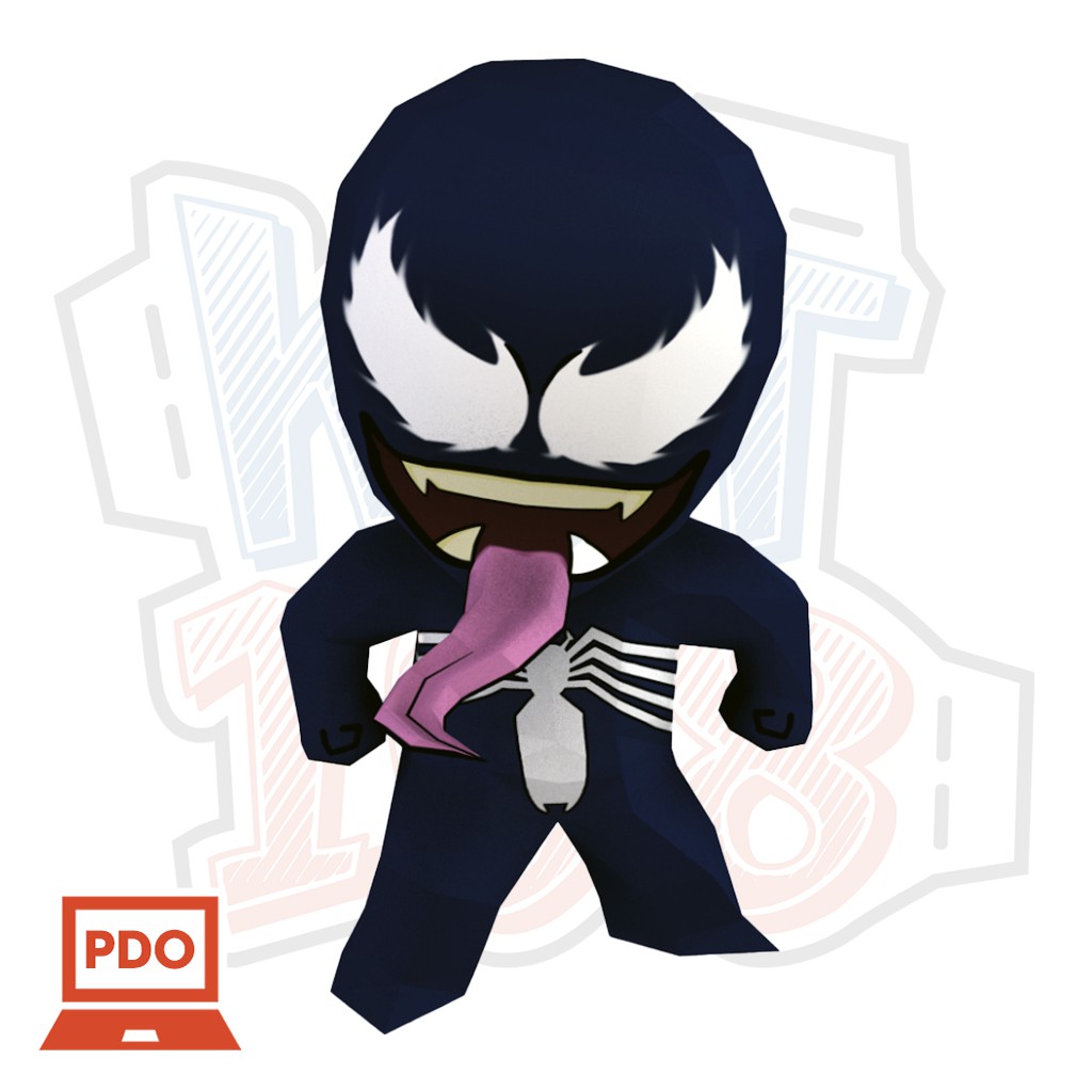 Mô hình giấy Marvel Avengers Chibi Venom