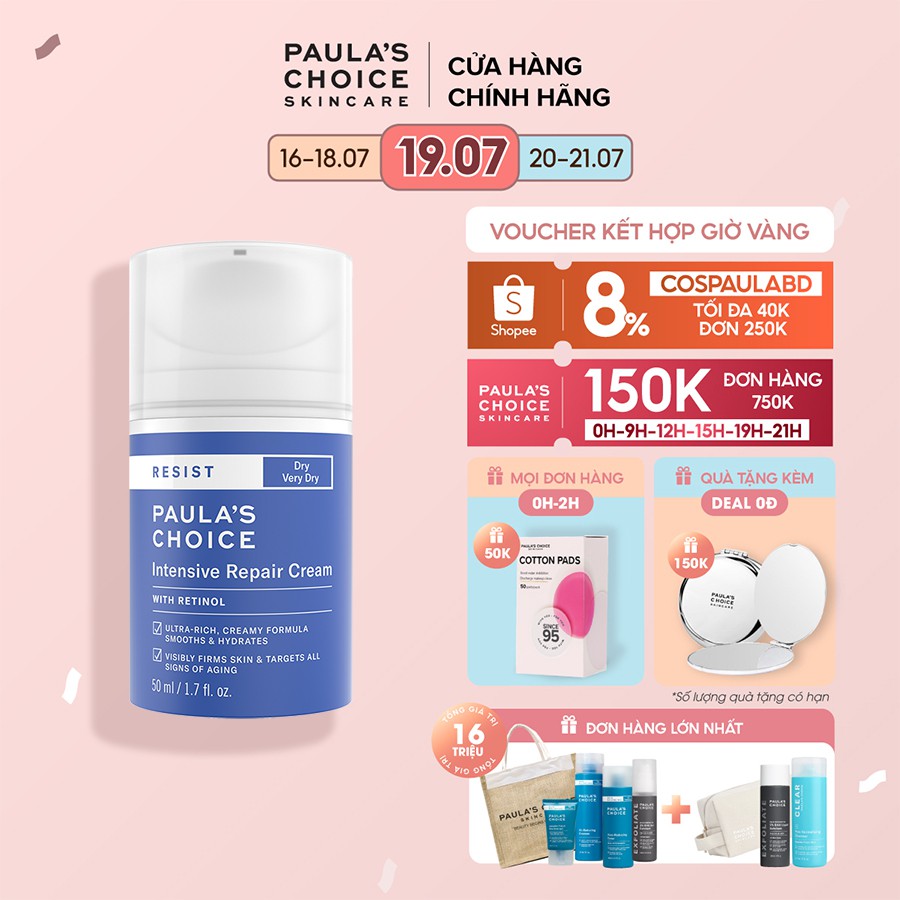 Kem dưỡng ẩm siêu cao cấp ngừa thâm nám và nếp nhăn Paula’s Choice RESIST Intensive Repair Cream 50 ml 7810