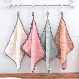 Khăn lau tay viền bo chất liệu dệt mềm mại chăm sóc nhà bếp,chăm sóc đôi bàn tay vải lông cừu KL323