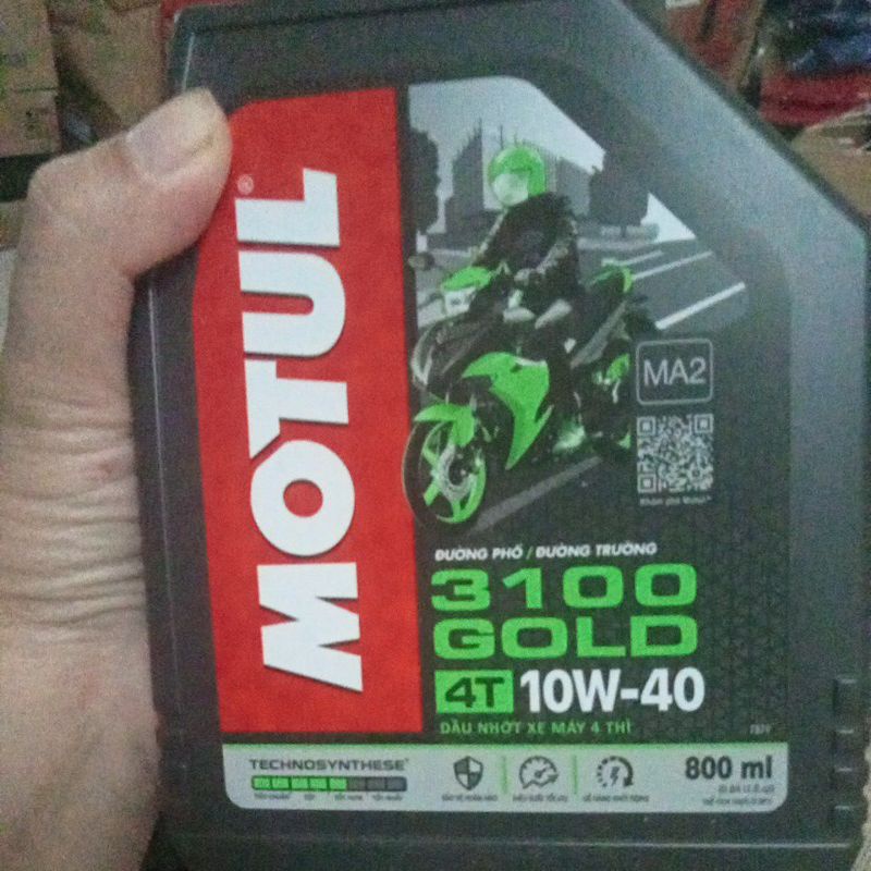 Dầu Nhớt Motul 3100 Gold 10W40 dung tích 0.8lít chuyên dùng cho xe dream,Wave,Exciter,Raider,Axelo,Future…Z1000..