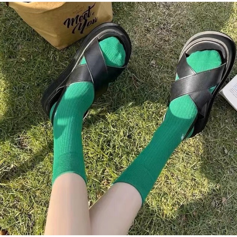 Dép Sandal Ulzzang Quai Chéo Da Mềm Đế Giày Phong Cách Hàn Quốc D13