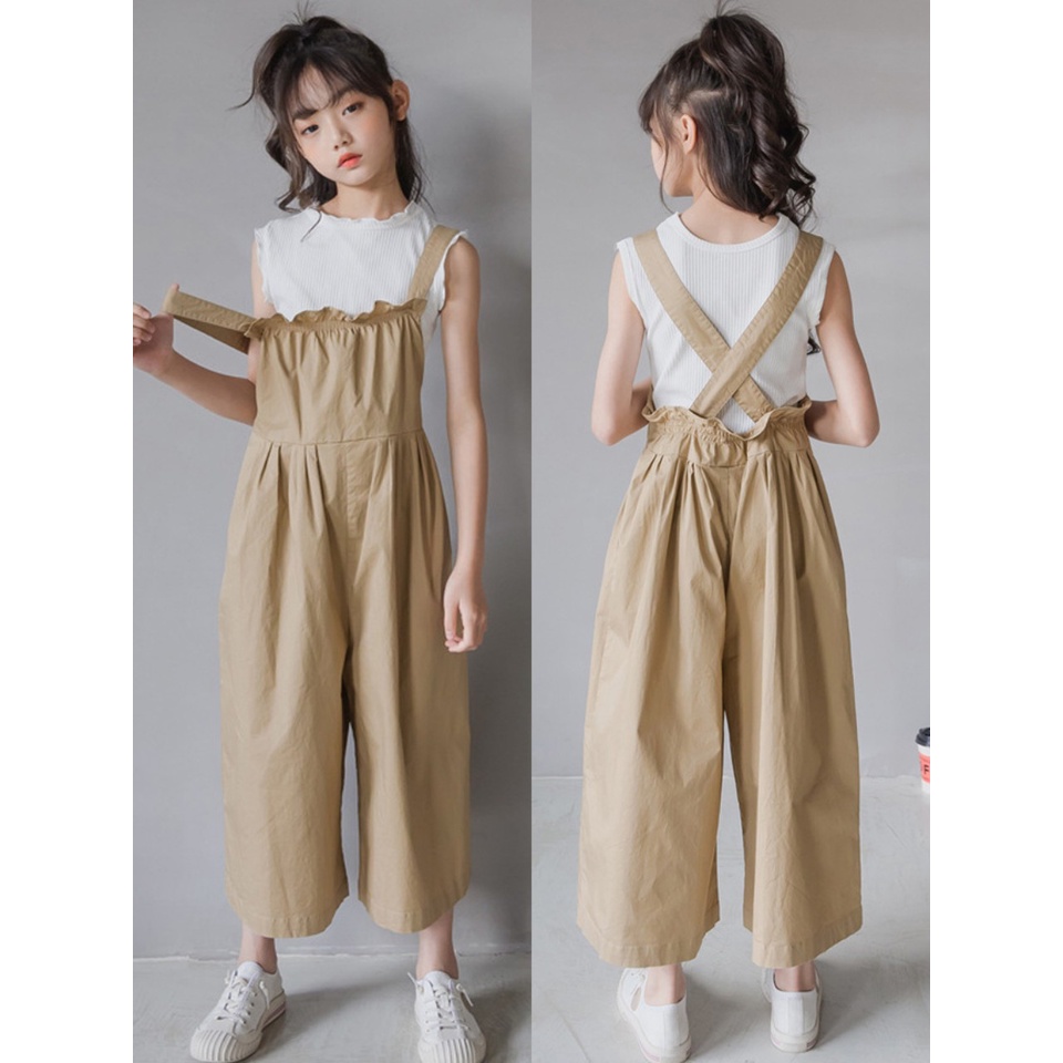 Quần yếm 4 mùa cho bé gái lớn caro cao cấp Size đại đầm trẻ em 5, 6, 7, 8, 10,11,12 tuổi