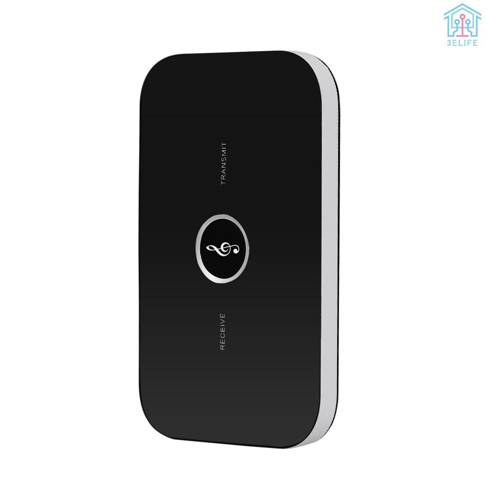 【E&V】B6 2 in 1 Bluetooth Transmitter & Receiver Wireless A2DP Bluetooth Audio Adapter Portable Audio Player Aux 3.5mm Black