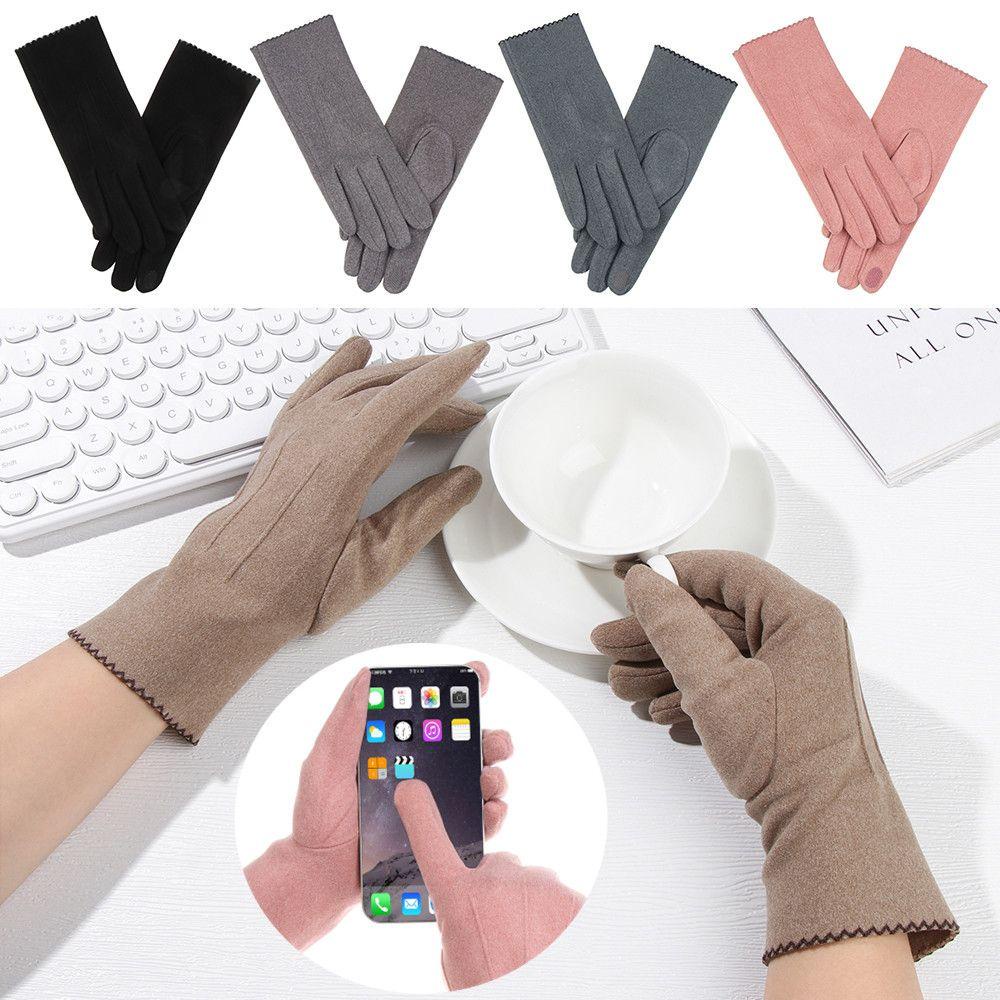 Găng Tay Giữ Ấm Mùa Đông Chống Trượt Dày Dặn Cho Nữ