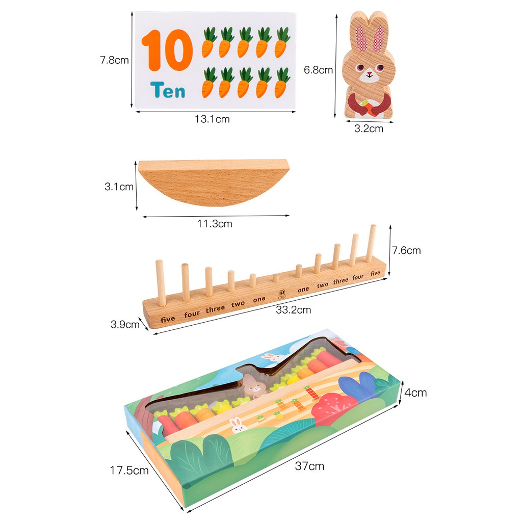 Đồ chơi học toán - thỏ nhổ carot cực thú vị dành cho bé mới nhất 2021