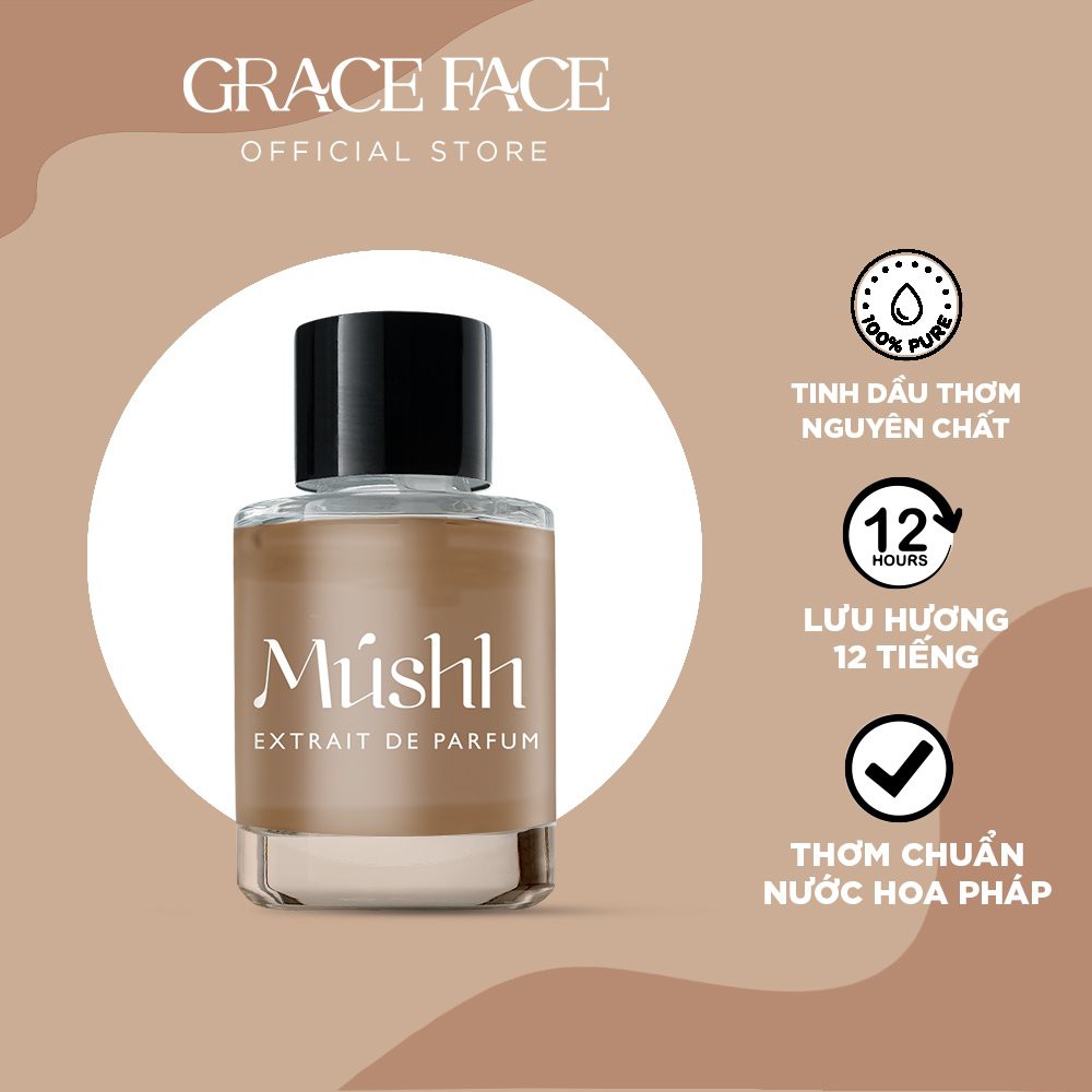 Nước hoa nguyên chất cho nam chính hãng Mushh Parfum Grace Face Extrait De Parfum 15ml