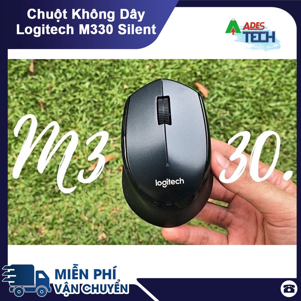 Chuột không dây Logitech M330 Silent Plus - Kết Nối Không Dây - Êm Ái Nhẹ Nhàng - Không Có Sẵn Pin Kèm Theo