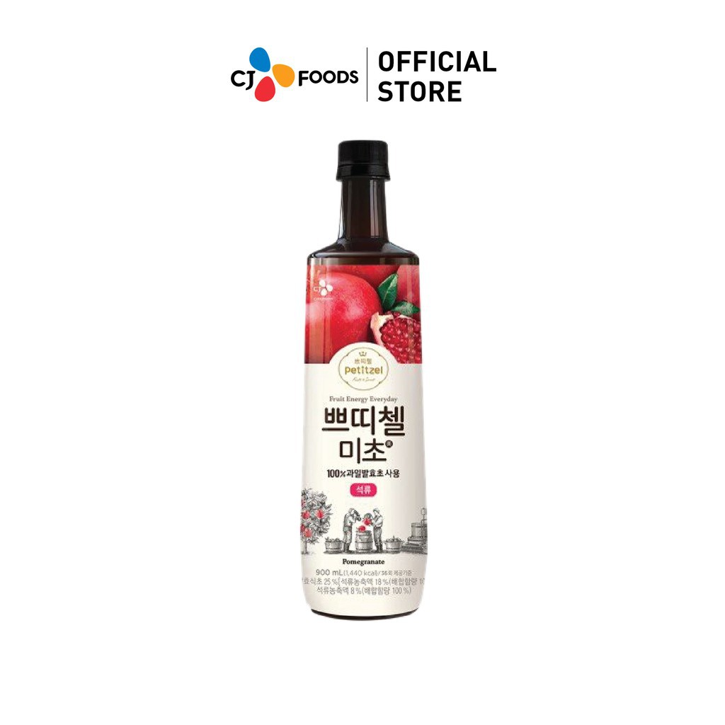 Giấm uống thương hiệu CJ Hàn Quốc: NƯỚC TRÁI CÂY đậm đặc PETITZEL MICHO 900ml