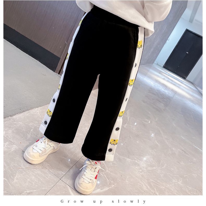 Quần Dài Dáng Rộng Thoải Mái Hợp Thời Trang Xuân Thu Cho Bé Gái