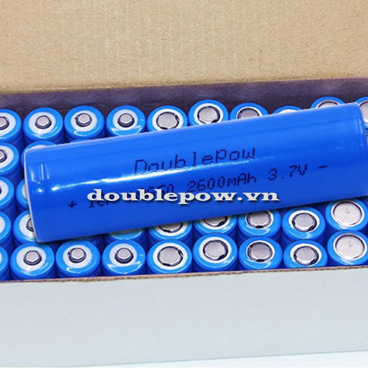 Pin sạc Cell pin 18650 Doublepow 2600mAh hàng chính hãng dung lượng thực dùng cho sạc dự phòng, pin laptop, đèn pin,...