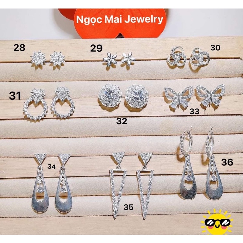 Bông tai nữ bạc ta các mẫu xinh xắn mới lạ Độc đáo - Ngọc Mai Jewelry