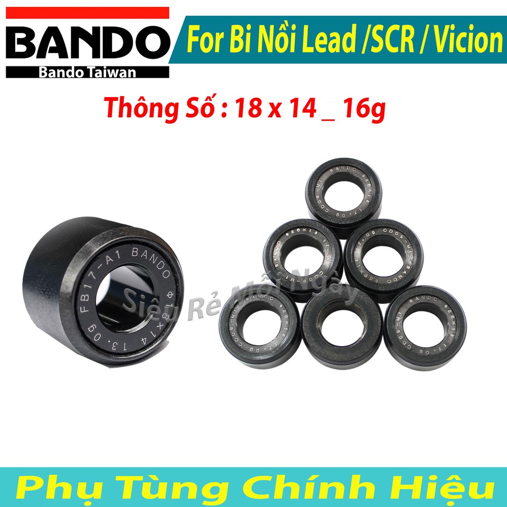 Bộ Bi Nồi Bando, Honda Lead, SCR110, Vision 18 x 14 x 16g