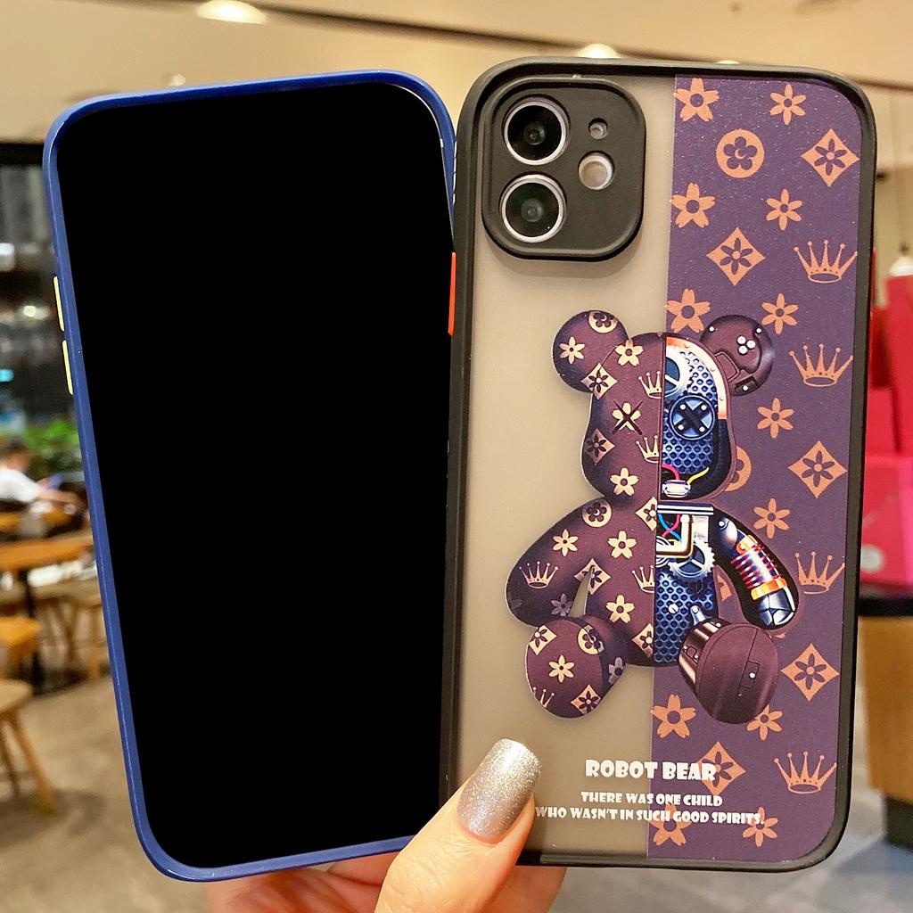 Ốp Điện Thoại In Hình Gấu KAWS Cho IPhone 13Promax 12 11 7Plus X Xs Max XR 8 7