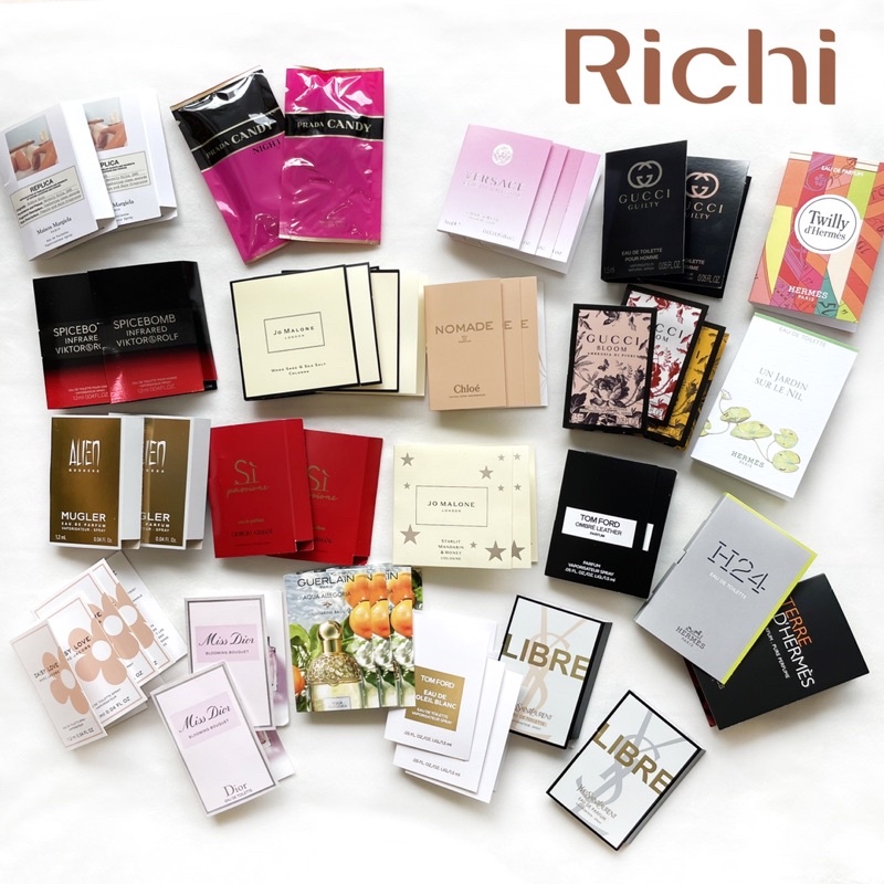 Vial nước hoa mẫu dùng thử các hãng