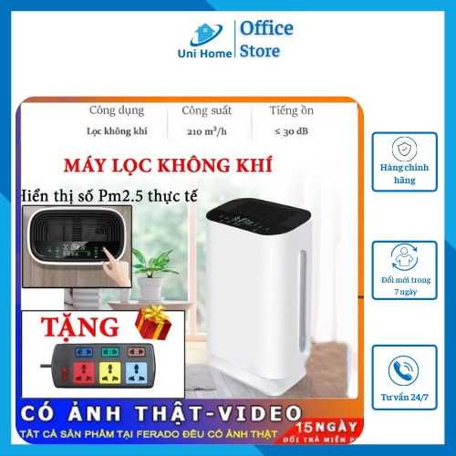 Máy lọc không khí tạo ion âm, Lọc bụi mịn PM2.5 - khử mùi, diệt khuẩn, bảo vệ sức khỏe