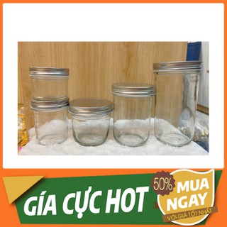 [Xã kho 3 ngày]Hũ Thủy Tinh Gia Vị Nắp Nhôm 100ml 200ml 300ml 500ml 650ml