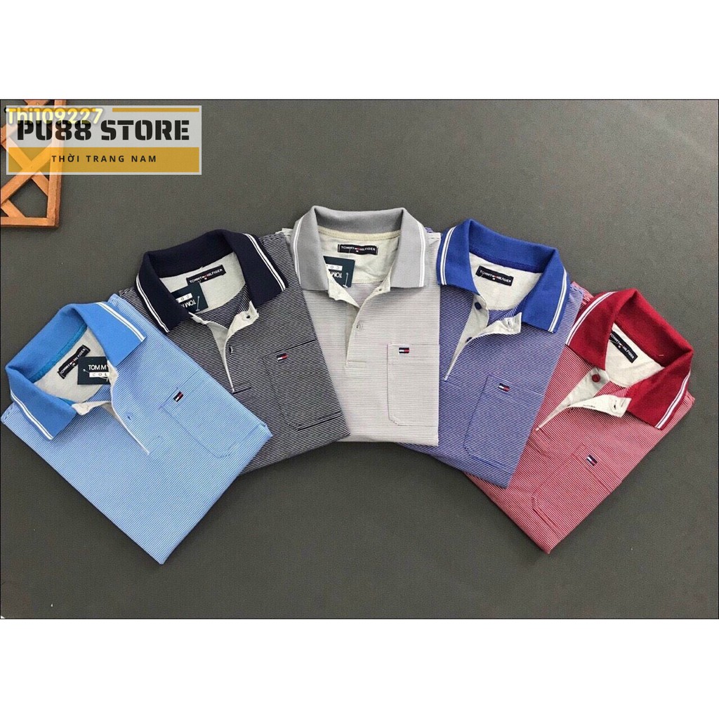 [Mã SRBACK010912 hoàn 20K xu đơn 50K] Áo Polo Nam PL05AH Áo Phông Nam Có Cổ, Sọc Ngang Cotton Cao Cấp Có Túi Thanh Lịch | BigBuy360 - bigbuy360.vn