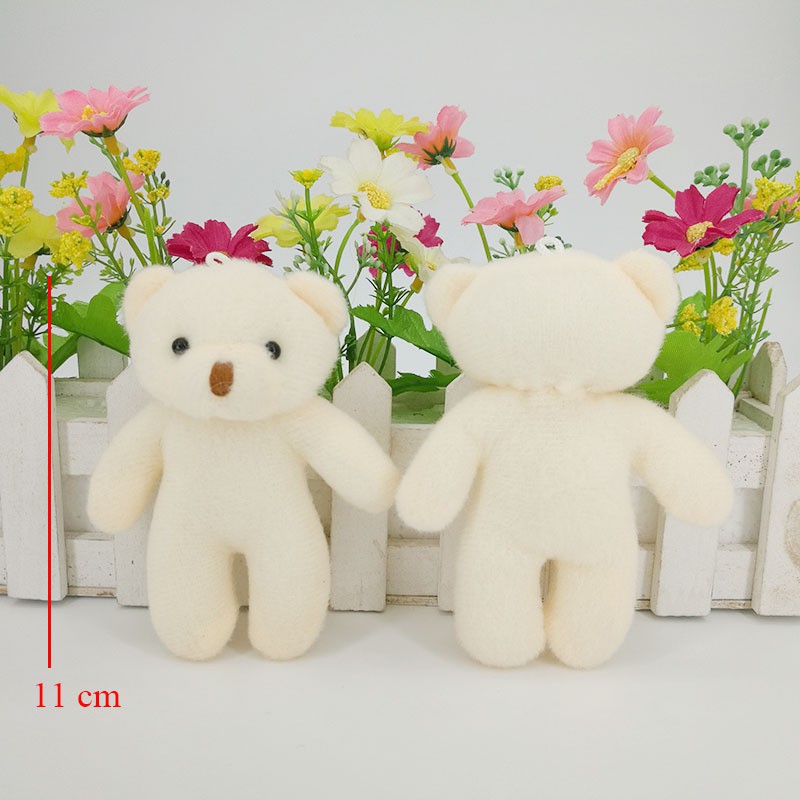 Đồ chơi chú gấu mini nhồi bông 11cm ngộ nghĩnh đáng yêu phong cách Giáng sinh cho trẻ em