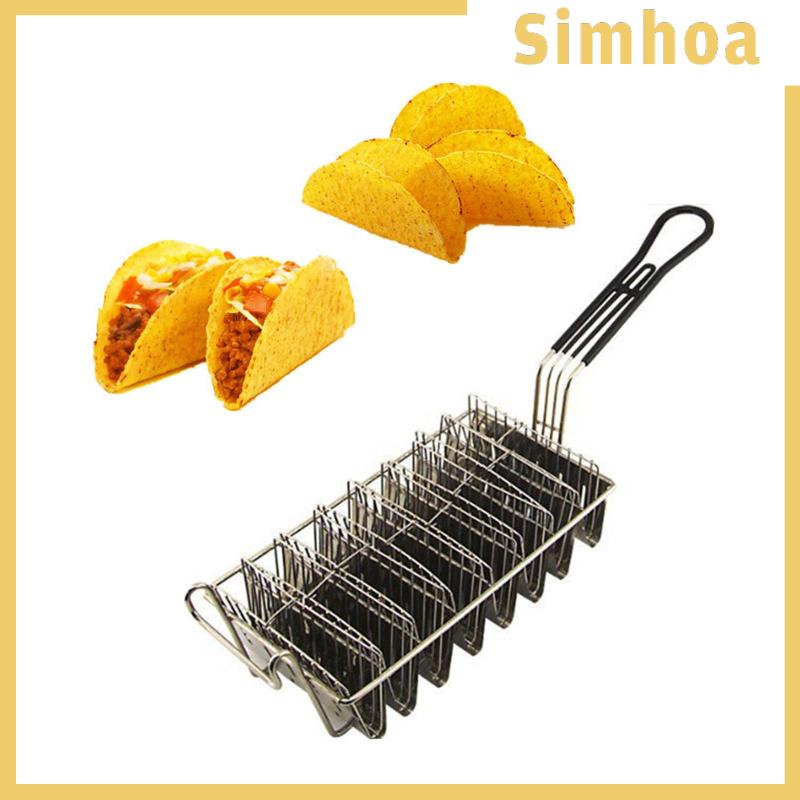 Khuôn Làm Bánh Taco 8 Ngăn Bằng Thép Không Gỉ Tiện Dụng