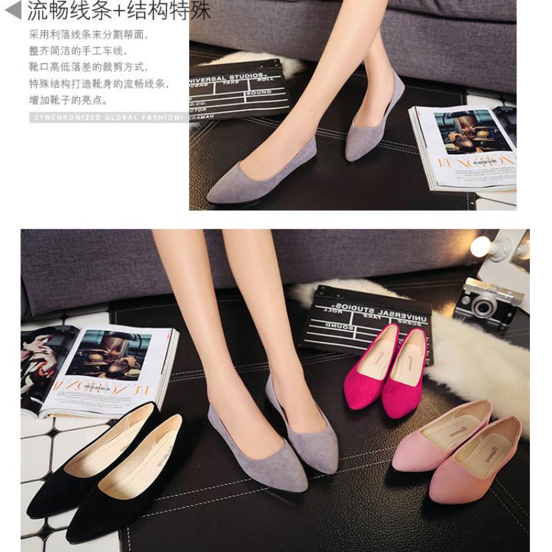 Giày Búp Bê Mũi Nhọn Thời Trang Hàn Quốc Cho Nữ