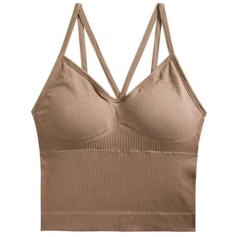 Áo croptop Bra 2 dây đan chéo lưng sexy Tập Gym Thể Thao Co Giãn Thoải Mái Vận Động LUHAZO DK4T402